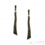 Black articulated twig earrings
