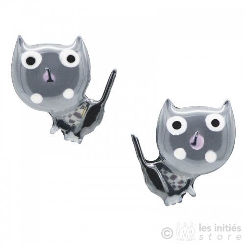 Boucles chats gris