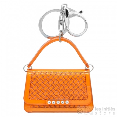 porte clés sac orange