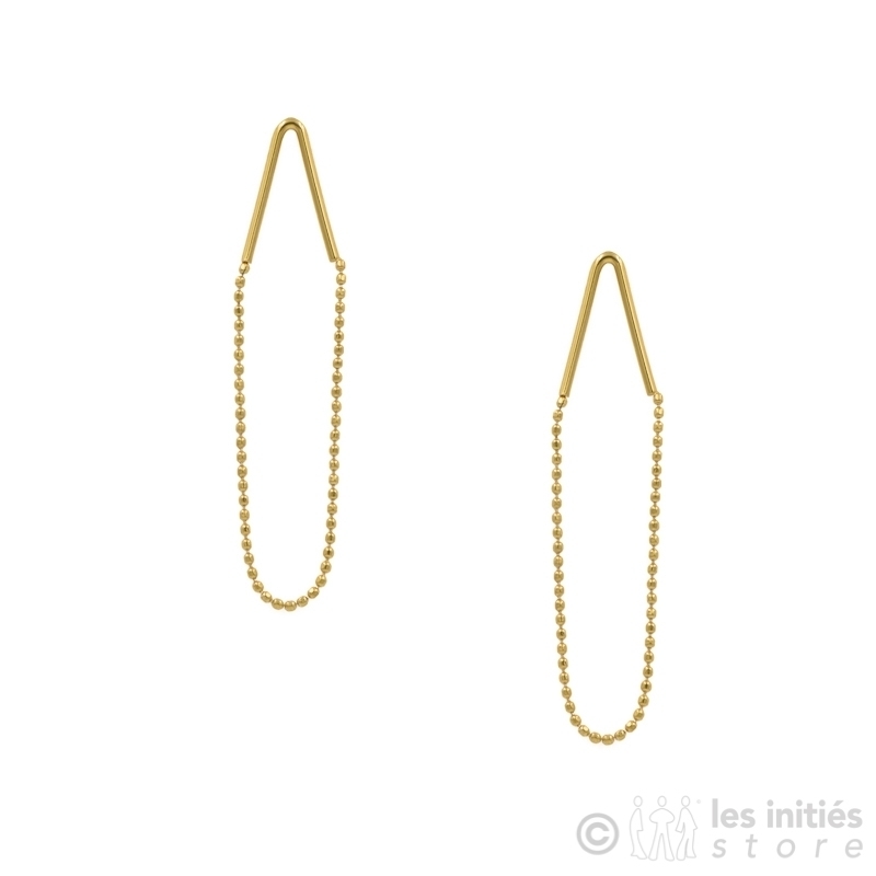 golden chain earrings 
