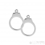 silver little handcuffs earrings