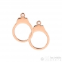 gold rose handcuffs earrings