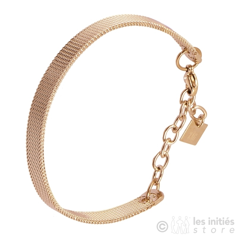 gol rose braided bracelet