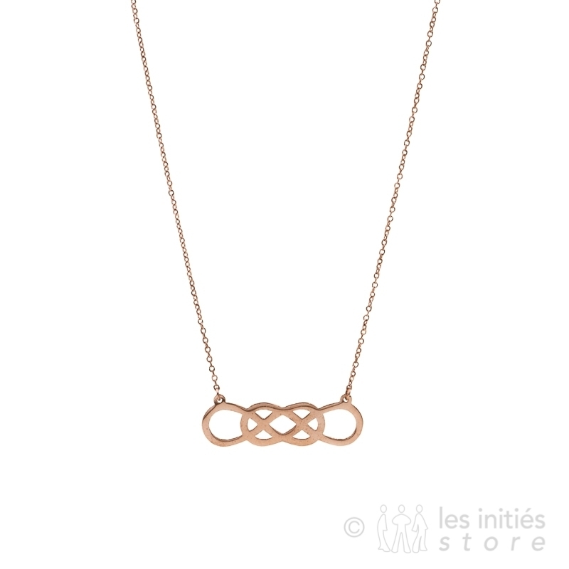 infinity necklace rose gold