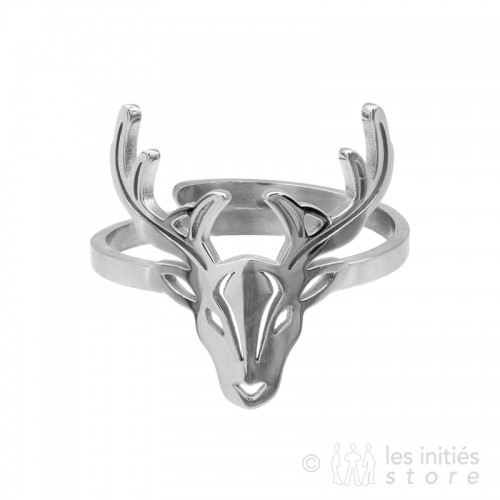 deer ring silver