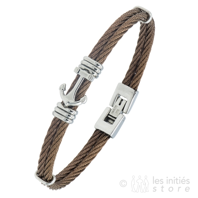 anchor braided wire bracelet
