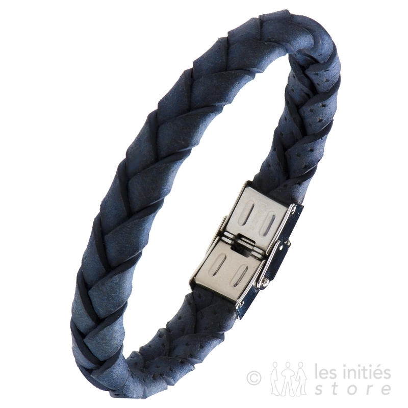 blue leather jewelry mens 