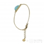 Bracelet pierre turquoise et or