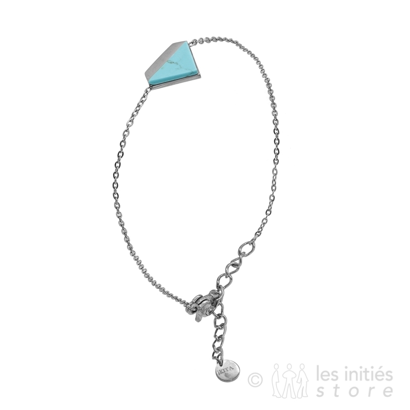 bracelet triangle pierre turquoise