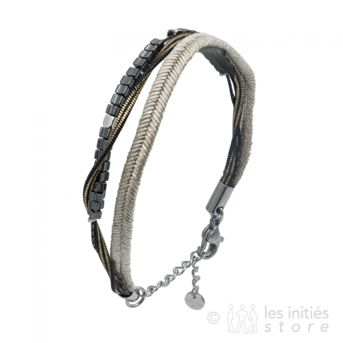 grey beads bracelet
