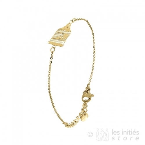 small cage bracelet gold