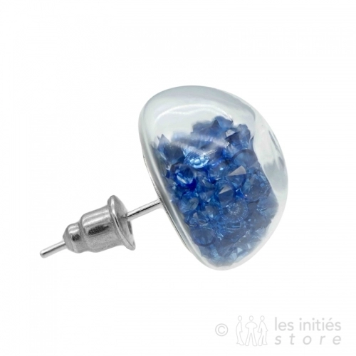 crystal earrings blue
