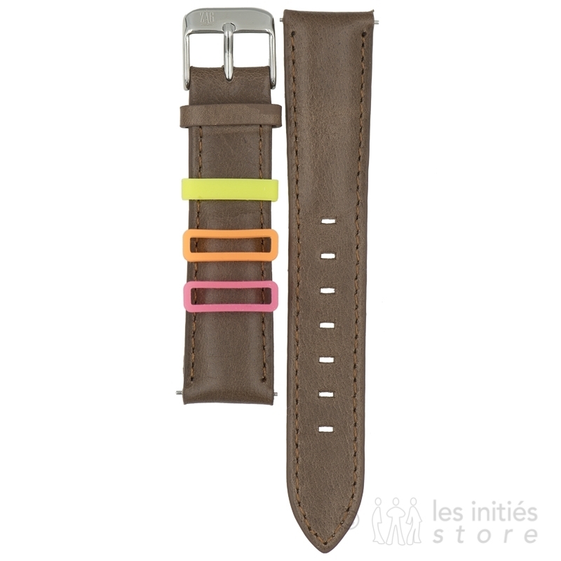 leather front and back wristwatch strap