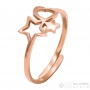 heart star ring pink gold