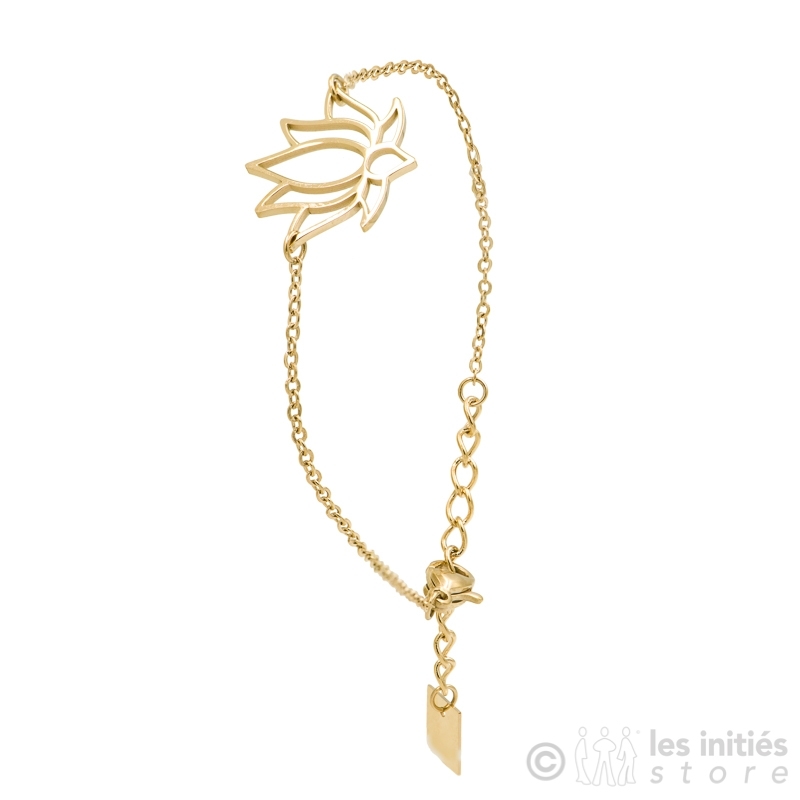 Zag lotus bracelet - gold