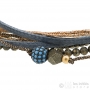 bracelet plusieurs rangs perles turquoise