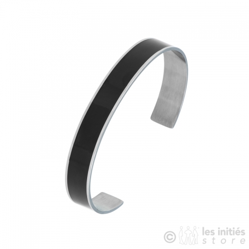 black enamel rigid bracelet