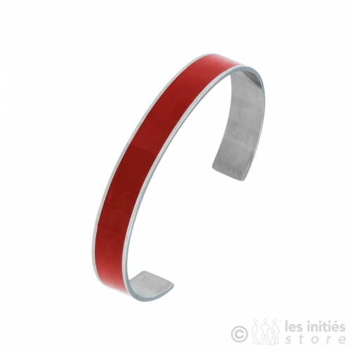 bracelet rigide émaille rouge