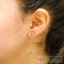 long pendant handcuff rhinestone earrings