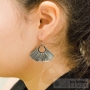 triangular leaves earrings