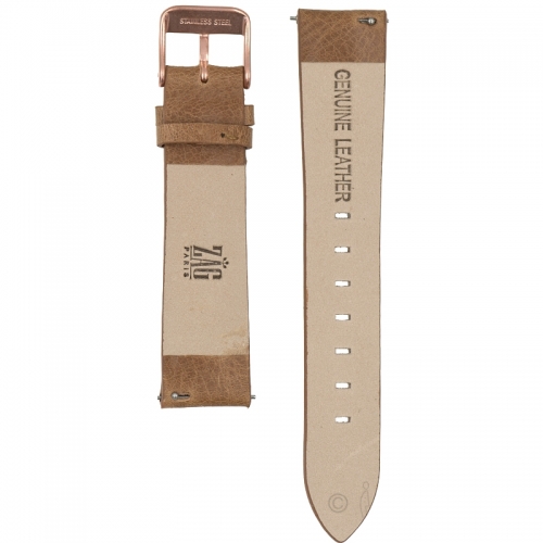 watchband brown cracked leather rose gold