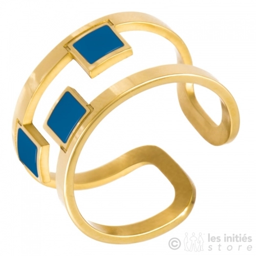 Blue and gold ring