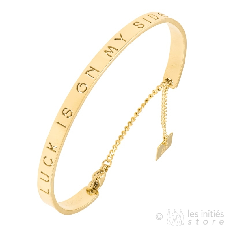 bracelet Zag Bijoux gravé doré