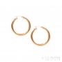 rose gold thick hoop earrings