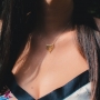 fringe gold necklace