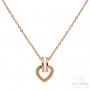 heart rose gold necklace