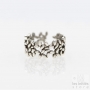 leaves crown silver ring
