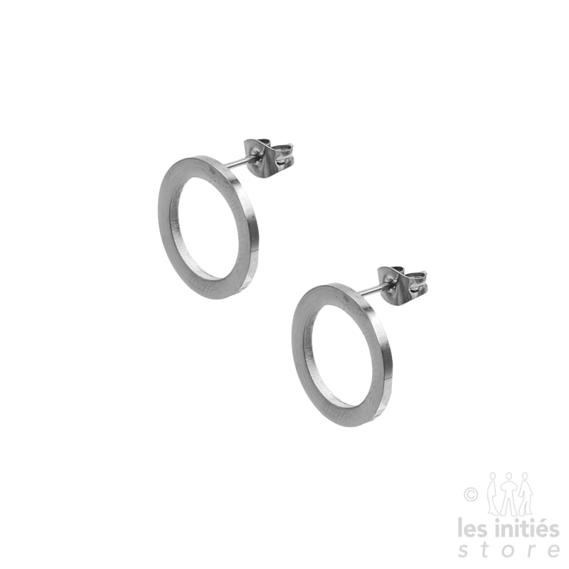 Boucles d'oreilles anneaux acier
