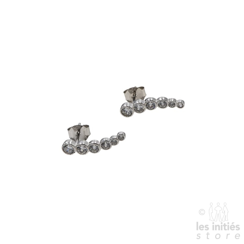 series of rhinestones earringss - 925 sterling silver