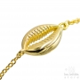 golden silver shell bracelet