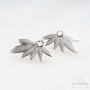 Swarovski crystal leaves earrings
