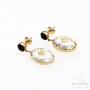 Swarovski black crystal earrings