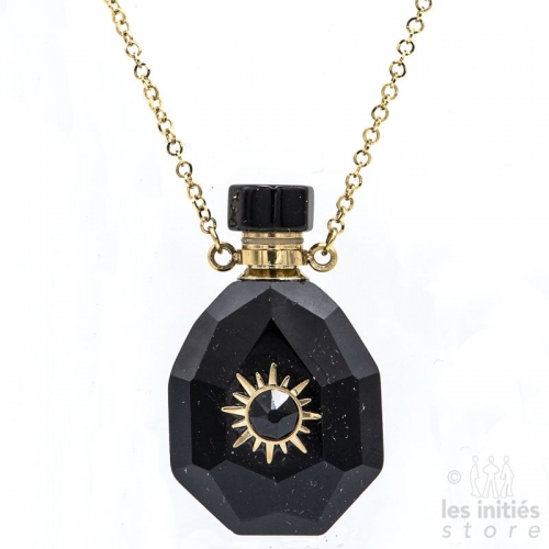 Black Onyx bottle necklace