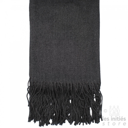 dark grey cashmere scarf