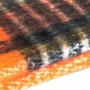 Large thick tartan plaid scarf - orange
