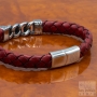 chain braided leather bracelet