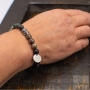 Bracelet Bouddha perles marbrées onyx