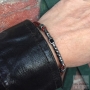 mens leather and metal bracelet