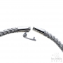Bracelet câble tressé façon serpent - Acier