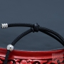 engraved leather rope bracelet 