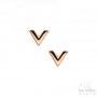 BTS V shape rose gold earrings