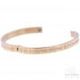 rose gold bangle with engraved text
