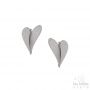 Silver hearts stud earrings