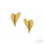 Golden hearts stud earrings