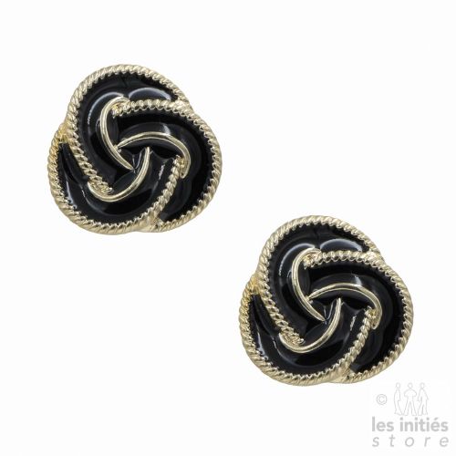 earrings black and gold