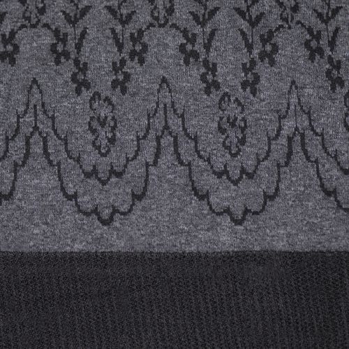 Black grey embroidered...